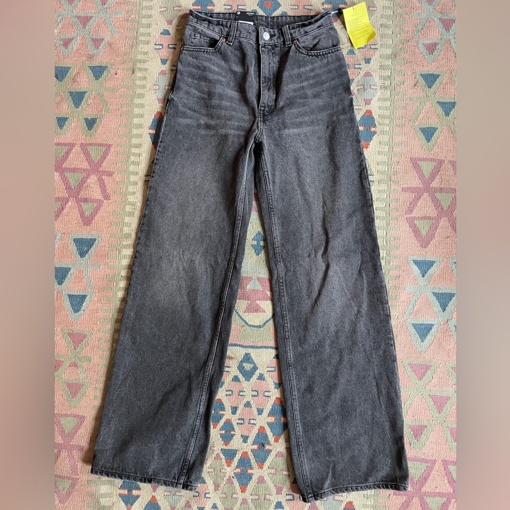 Monki Wide leg Dark Wash Jeans womens 26 NWT